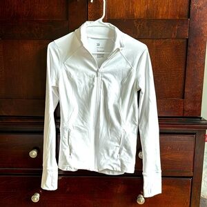 White full zipper track jacket